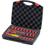 Wiha Ratelsleutelset geïsoleerd 1/4" dopsleutel Rood/geel, 21-delig incl. koffer