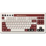 8BitDo Retro Mechanical Keyboard Fami Edition, gaming toetsenbord Beig/rood, US lay-out, Kailh Box White, TKL, Bluetooth Low Energy, Wireless 2.4G, USB