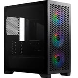 Cooler Master  mini tower behuizing Zwart | 1x USB-A | 1x USB-C | RGB | Window