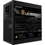 GIGABYTE GP-UD1000GM PG5 modulaire 1000 watt voeding  Zwart, 1x 12VHPWR, 4x PCIe