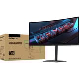 GIGABYTE GS34WQCA 34" Curved UltraWide gaming monitor Zwart, 120 Hz, HDMI, DisplayPort, Adaptive Sync