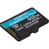 Kingston Canvas Go! Plus microSDXC 512 GB geheugenkaart Zwart, Class 10, UHS-I U3, V30, A2