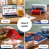 Cricut Joy 2 + Essentials bundel hobbysnijmachine Blauw