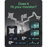 ICY BOX  monitorarm Grijs