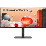 LG UltraWide 34BA85QE 34" curved monitor Zwart, 1x DisplayPort, 2x HDMI, 1x USB-C, 4x USB-A, 1x RJ-45, Webcam