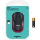 Logitech Wireless Mouse M185 Rood, Retail