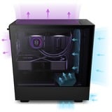 NZXT H5 Flow All Black midi tower behuizing Zwart (mat) | 1x USB-A | 1x USB-C | Tempered Glass