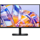 Samsung ViewFinity S8 S80UH 32" 4K Ultra HD monitor Zwart, 1x DisplayPort, 1x HDMI, 2x USB-C, 3x USB-A, 1x RJ-45