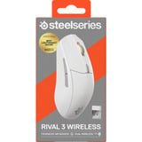SteelSeries Rival 3 Wireless Gen 2 gaming muis Wit, 18.000 dpi, RGB, 2.4GHz / Bluetooth 5.0