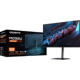 GIGABYTE MO32U QD-OLED 31.5" 4K UHD gaming monitor Zwart, 2x HDMI, DisplayPort, 2x USB-A, USB-B, USB-C, 165 Hz