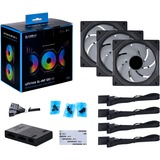 Lian Li UNI FAN SL-INFINITY 120 RGB case fans Zwart, 3 stuks, 120 x 122 x 25 mm, PWM, Incl. controller