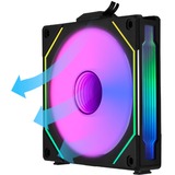 Lian Li UNI FAN SL-Infinity 140 Reverse Blade case fan Zwart, 4-pin PWM