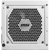MSI MAG A850GL PCIE5 modulaire 850 watt voeding  Wit, 1x 12V-2x6, 4x PCIe