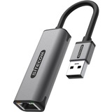 Sitecom USB-A naar Ethernet 1 Gigabit adapter Grijs, 0,15 meter