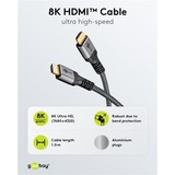 goobay Plus Ultra High-Speed HDMI-kabel Grijs, 5 meter