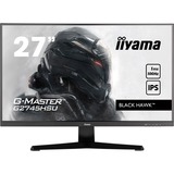 iiyama G-Master Black Hawk G2745HSU-B1 27" gaming monitor Zwart (mat), HDMI, DisplayPort, USB, Audio