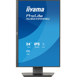 iiyama ProLite XB2495WSU-B1 24.1" monitor Zwart, 2x DisplayPort, 1x HDMI, 1x USB-C, 3x USB-A