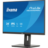 iiyama ProLite XB2495WSU-B1 24.1" monitor Zwart, 2x DisplayPort, 1x HDMI, 1x USB-C, 3x USB-A