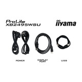 iiyama ProLite XB2495WSU-B1 24.1" monitor Zwart, 2x DisplayPort, 1x HDMI, 1x USB-C, 3x USB-A