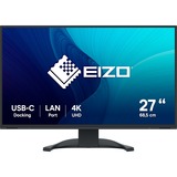EIZO FlexScan EV2740X-BK 27" 4K Ultra HD monitor Zwart, 1x DisplayPort, 2x HDMI, 2x USB-C, 3x USB-A, 1x RJ-45