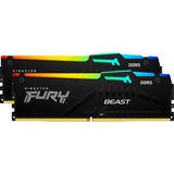 Kingston FURY Beast RGB 32 GB DDR5-6000 (2x 16 GB) werkgeheugen Zwart, KF560C30BBEAK2-32, XMP 3.0, EXPO 1.1