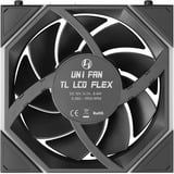 Lian Li UNI FAN TL LCD FLEX 120 Wireless RGB case fans Zwart, 3 stuks, 124 x 120 x 28 mm, PWM