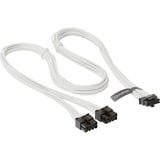 Seasonic 12VHPWR PCIe adapterkabel Wit, 75 centimeter