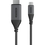 Sitecom USB-C naar HDMI 2.1 kabel Zwart/grijs, 1,8 meter