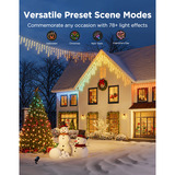Govee Icicle Lights, 10 meter verlichting Wit, Matter