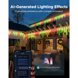 Govee Icicle Lights, 10 meter verlichting Wit, Matter