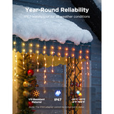 Govee Icicle Lights, 10 meter verlichting Wit, Matter