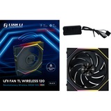 Lian Li UNI FAN TL 120 Wireless Reverse Blade RGB case fan Zwart, 120 x 124 x 28 mm, PWM