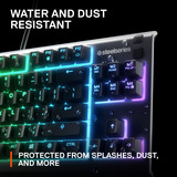 SteelSeries Apex 3 TKL RGB mechanisch gaming toetsenbord Wit, FR lay-out (AZERTY), SteelSeries Whisper-Quiet, 80% (TKL), RGB leds, TKL