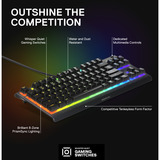 SteelSeries Apex 3 TKL RGB mechanisch gaming toetsenbord Wit, FR lay-out (AZERTY), SteelSeries Whisper-Quiet, 80% (TKL), RGB leds, TKL