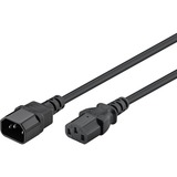 goobay C14 naar C13 voedingsverlengkabel Zwart, 1 meter