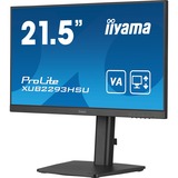 iiyama ProLite XUB2293HSU-B7 21.5" monitor Zwart, 100 Hz, HDMI, DisplayPort, Audio, USB