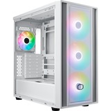 Cooler Master MasterBox 600 midi tower behuizing Wit | 2x USB-A | 1x USB-C | RGB | Tempered Glass