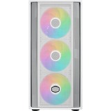 Cooler Master MasterBox 600 midi tower behuizing Wit | 2x USB-A | 1x USB-C | RGB | Tempered Glass