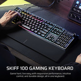 Corsair SKIFF 100 RGB gaming toetsenbord Zwart, BE lay-out (AZERTY), Membraan, 100%
