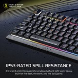 Corsair SKIFF 100 RGB gaming toetsenbord Zwart, BE lay-out (AZERTY), Membraan, 100%