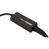 Digitus USB 2.0 naar 4x RS232 kabel Zwart, 1,5 meter