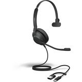 Jabra Evolve2 30 SE, MS on-ear headset Zwart, USB-C, USB-A, Stereo