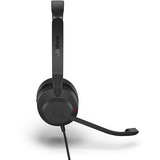 Jabra Evolve2 30 SE, MS on-ear headset Zwart, USB-C, USB-A, Stereo