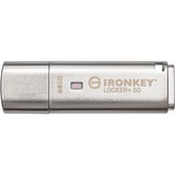 Kingston IronKey Locker+ 50 64 GB usb-stick Aluminium, USB-A 3.2 Gen 1 (5 Gbit/s)