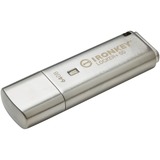 Kingston IronKey Locker+ 50 64 GB usb-stick Aluminium, USB-A 3.2 Gen 1 (5 Gbit/s)