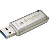 Kingston IronKey Locker+ 50 64 GB usb-stick Aluminium, USB-A 3.2 Gen 1 (5 Gbit/s)