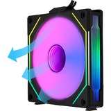 Lian Li UNI FAN SL-Infinity 120 Reverse Blade case fan Zwart, 4-pin PWM