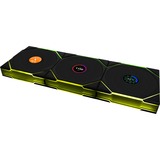 Lian Li UNI FAN TL 120 LCD Wireless Reverse Blade RGB case fans Zwart, 3 stuks, 120 x 124 x 28 mm, PWM, 1x 9-pin USB, incl. controller