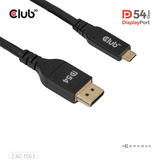 Club 3D USB-C naar DisplayPort 2.1 kabel Zwart, 2 meter