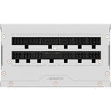 GIGABYTE AORUS ELITE GP-AE1000PM PG5 ICE, 1000 Watt voeding  Wit, 6x PCIe, 1x 12VHPWR, Kabelmanagement
